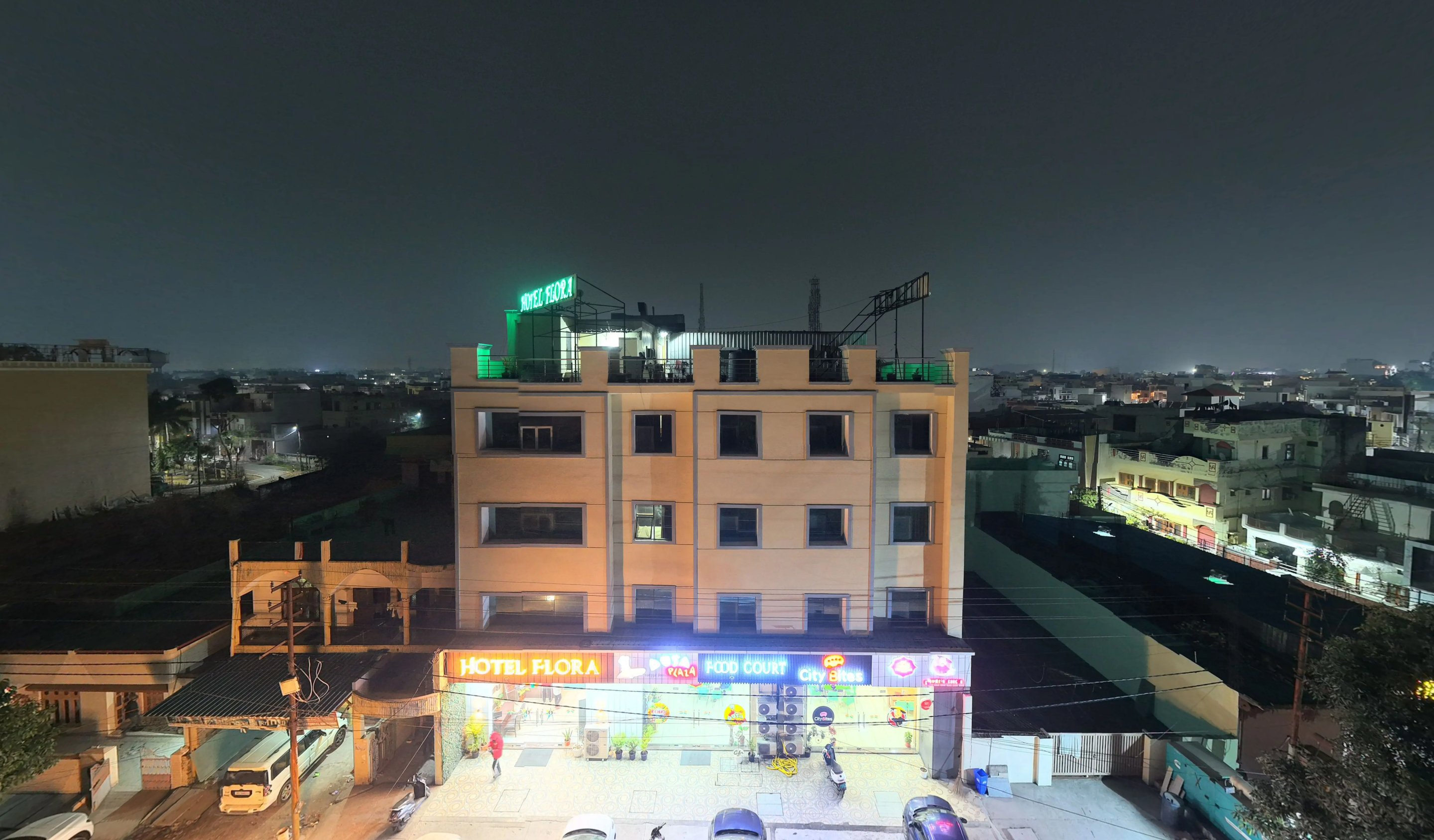 Hotel Flora Haridwar night view - premium hotel in Shivalik Nagar