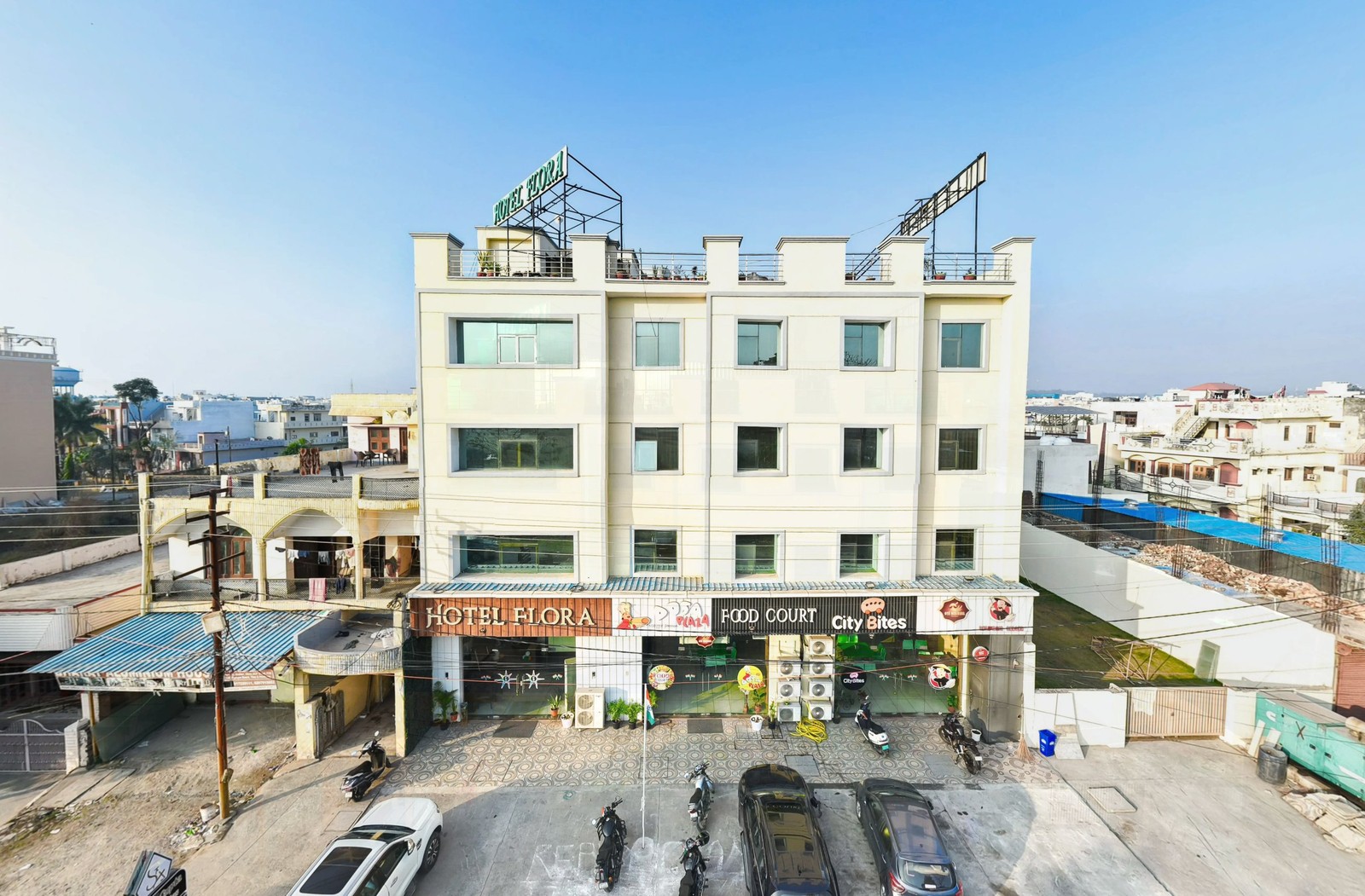 Hotel Flora Haridwar building exterior - front view