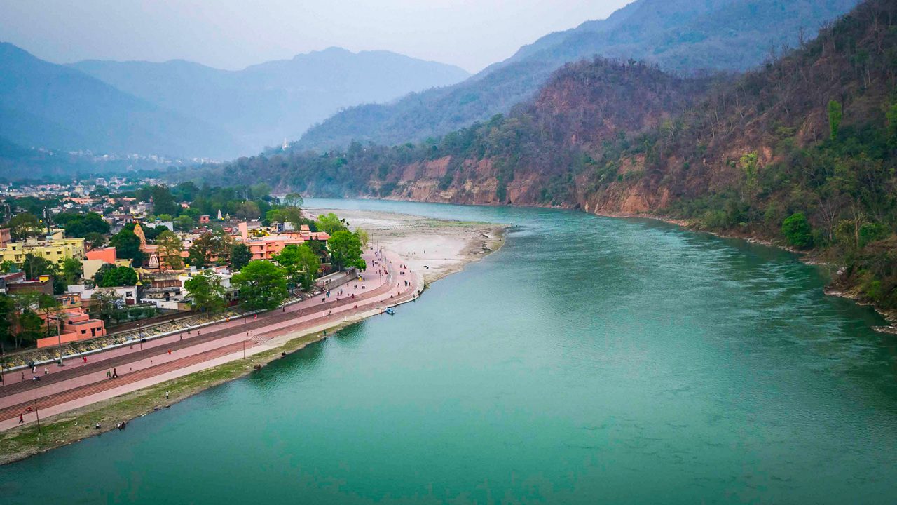 Rishikesh view from Hotel Flora Haridwar - yoga capital of world